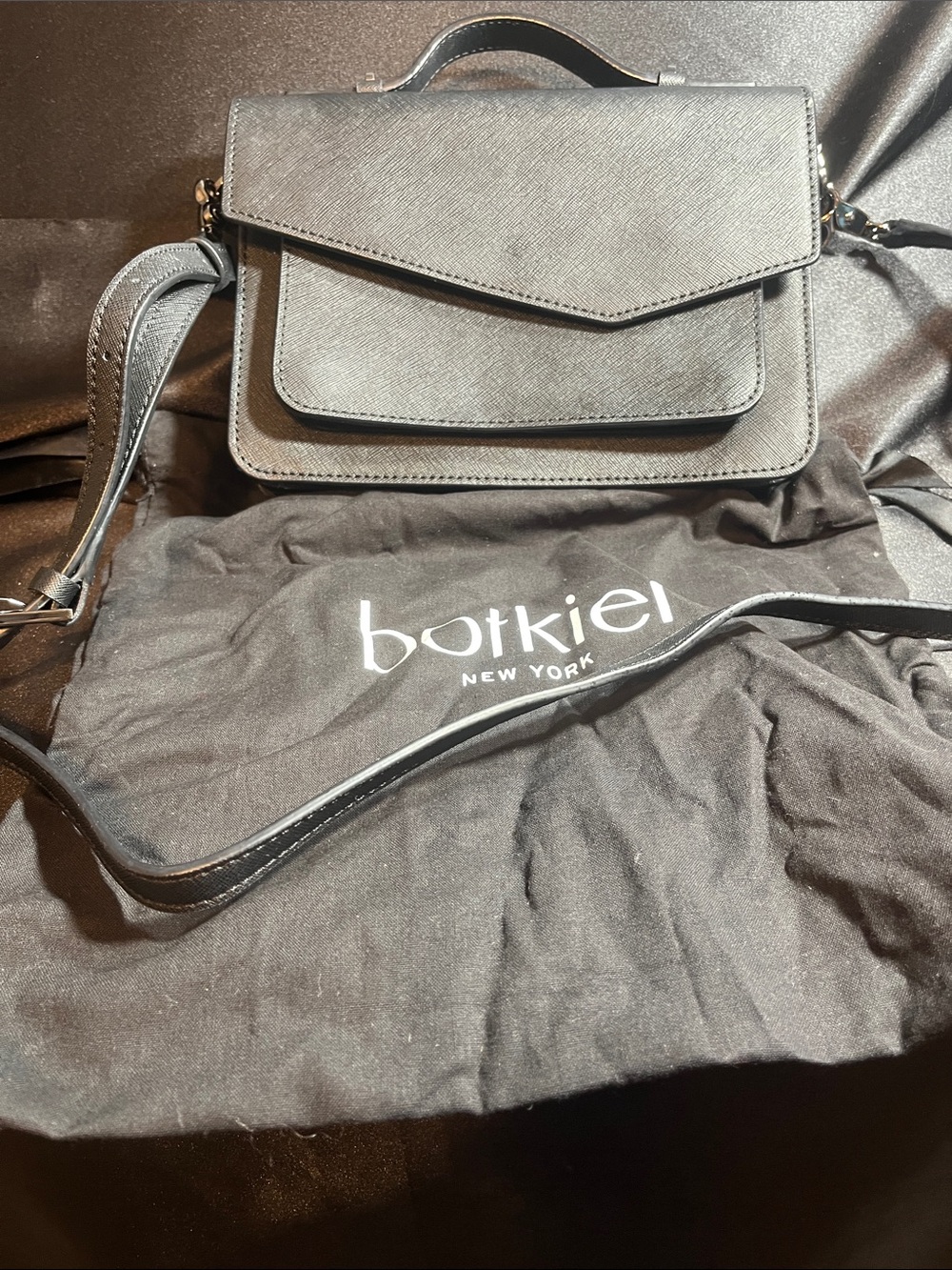 Botkier Black Saffiano Leather Shoulder Bag